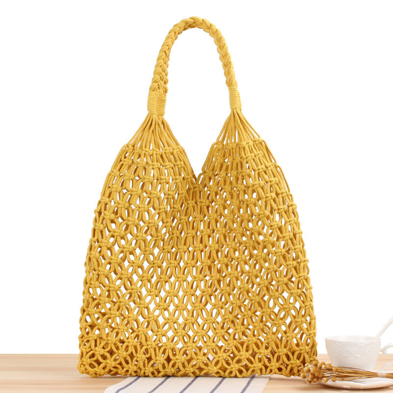 Handbag Made of Durable Hand-Knotted Net Material Bowlift