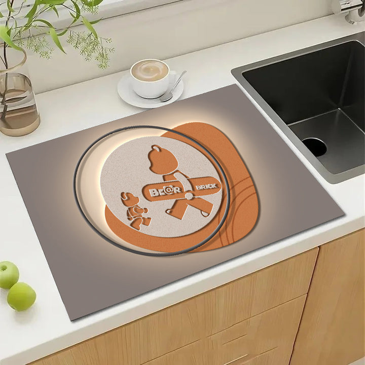 Cute Cartoon Character Kitchen Mat Bowlift