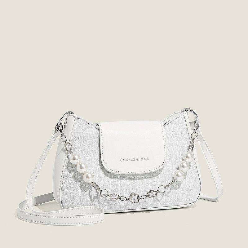 Chic Pearled Chain Crossbody Bag Bowlift