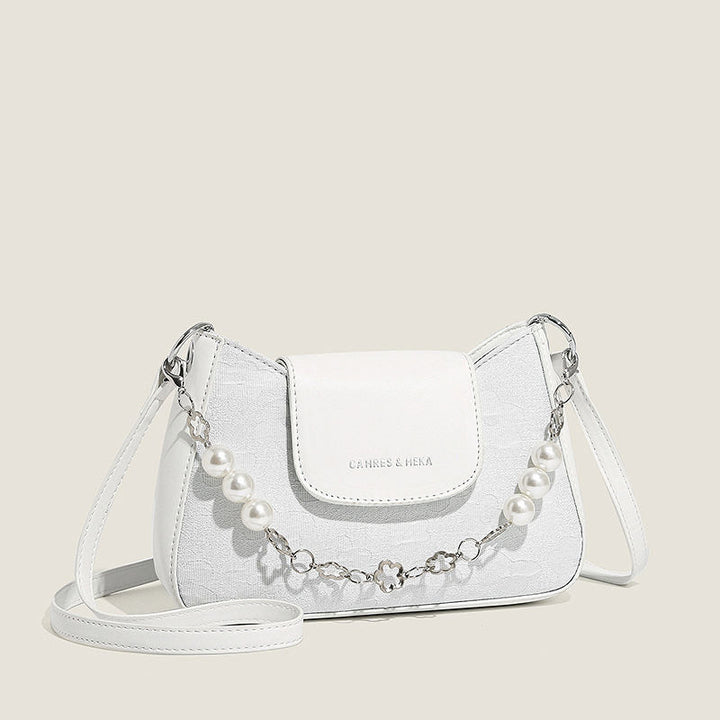 Chic Pearled Chain Crossbody Bag Bowlift