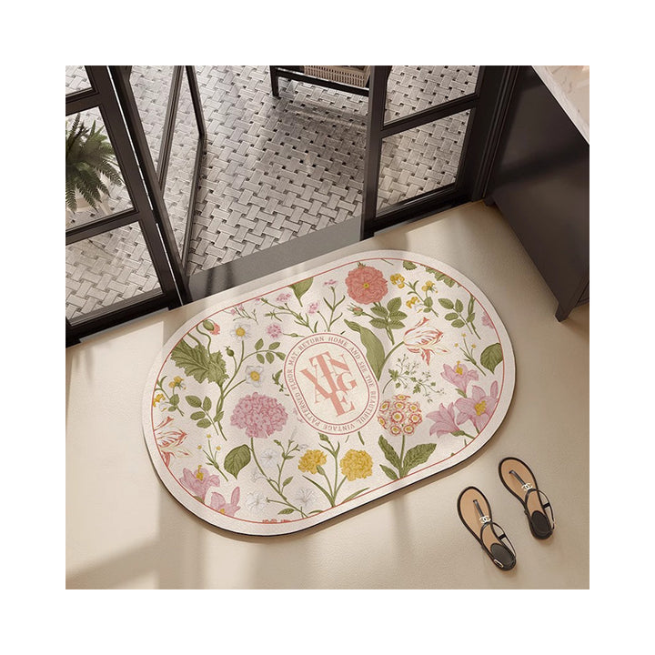 Floral Design Decorative Area Mat Bowlift