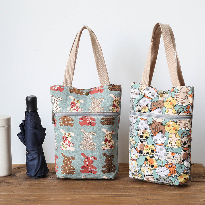Stylish Cat-Themed Tote Bag Bowlift
