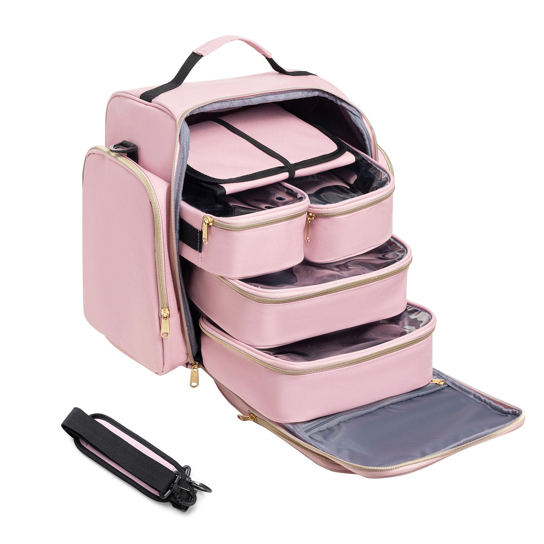 Cosmetic Organizer Backpack with Practical Compartment Design Bowlift