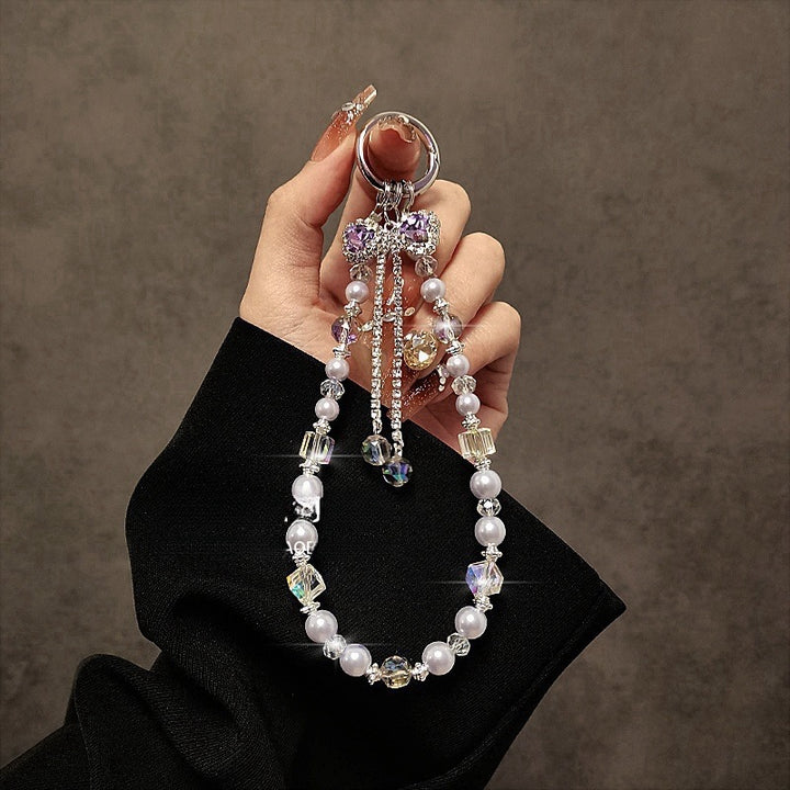 Elegant Multi-String Beaded Keychain Bowlift