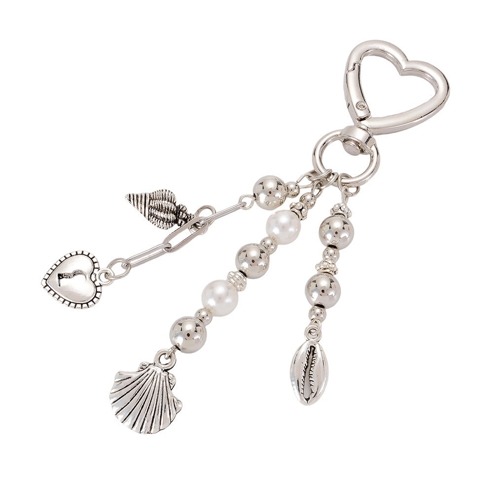 Keychain with Sparkling Stars and Bow Design Bowlift