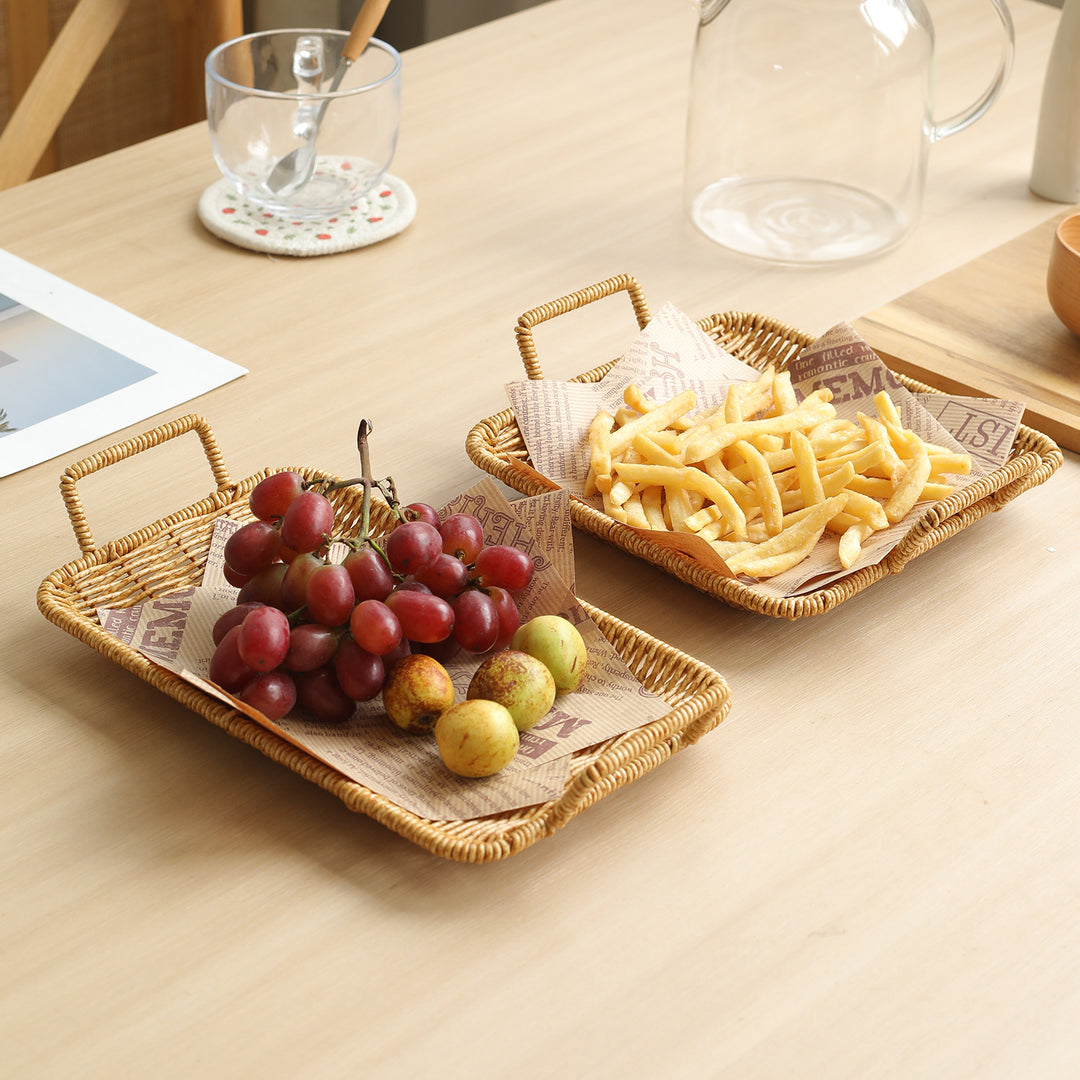 Home Decorative Woven Serving Tray Bowlift