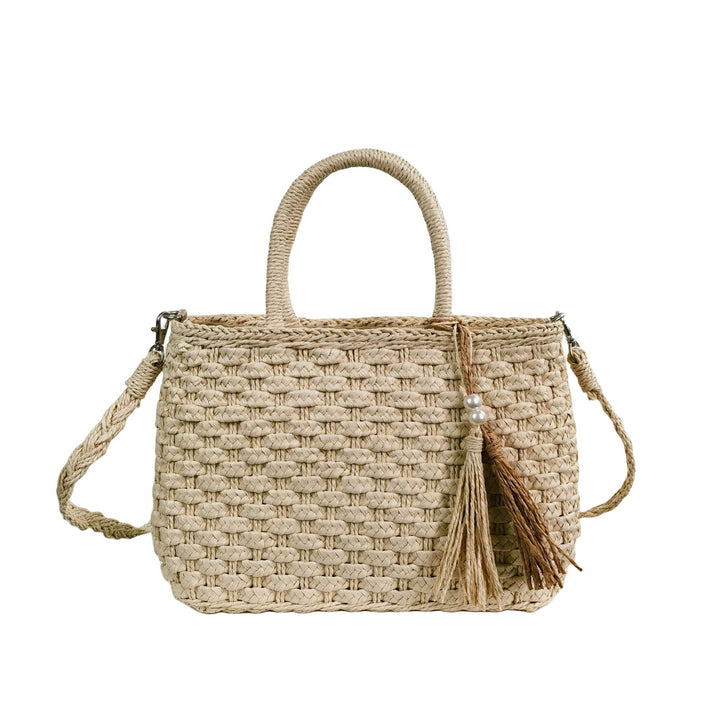 Woven Handbag with Drawstring Bowlift