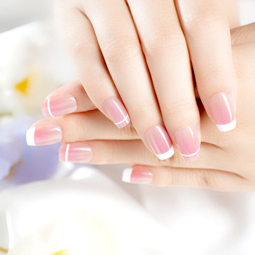 Elegant French Tip Press-On Nails Set Bowlift
