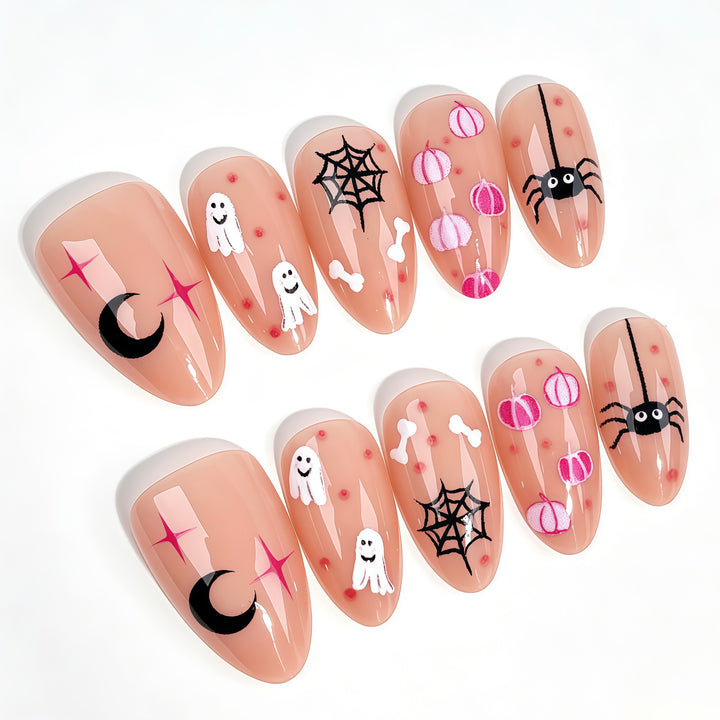 Themed Halloween-Inspired Press-On Nail Set