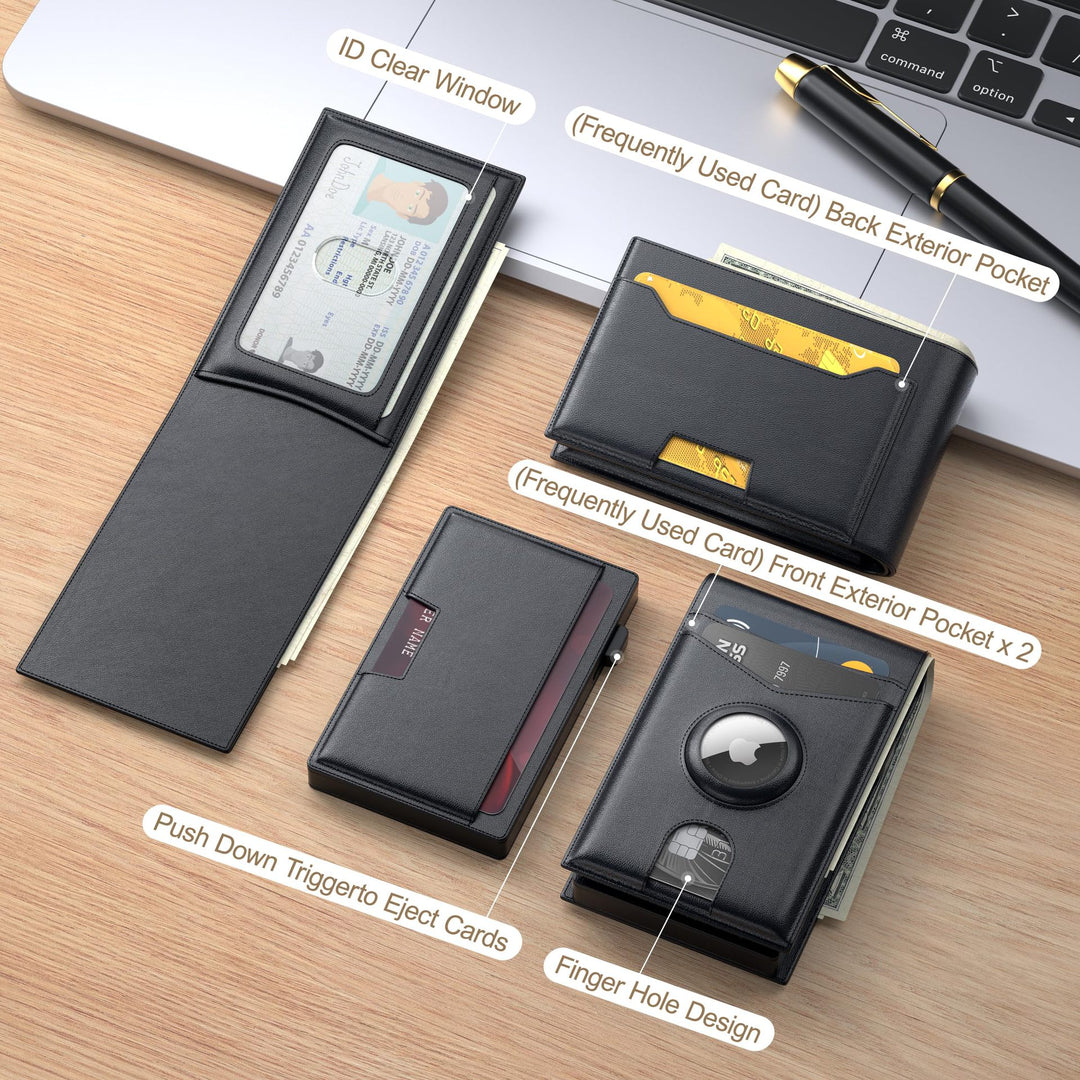 RFID Blocking Leather Wallet Bowlift