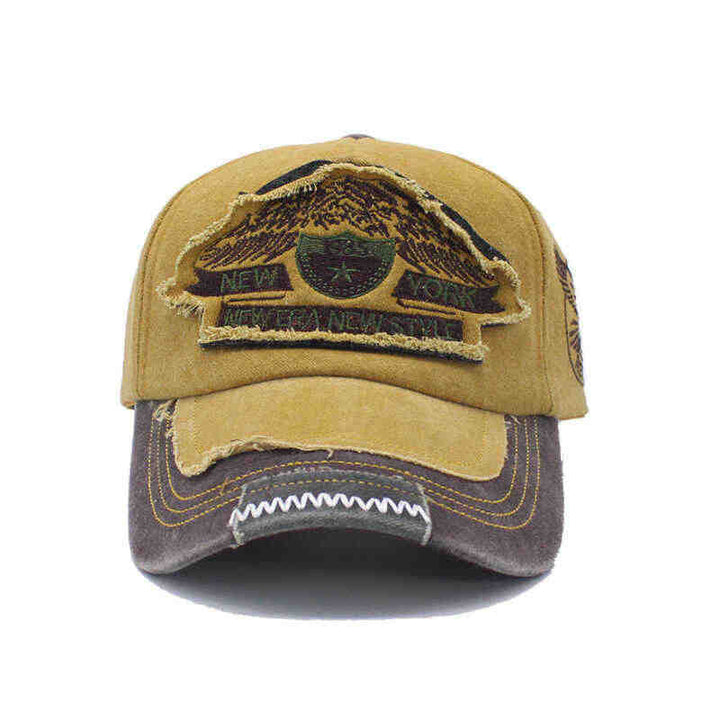 Men's Distressed Denim Cap Bowlift