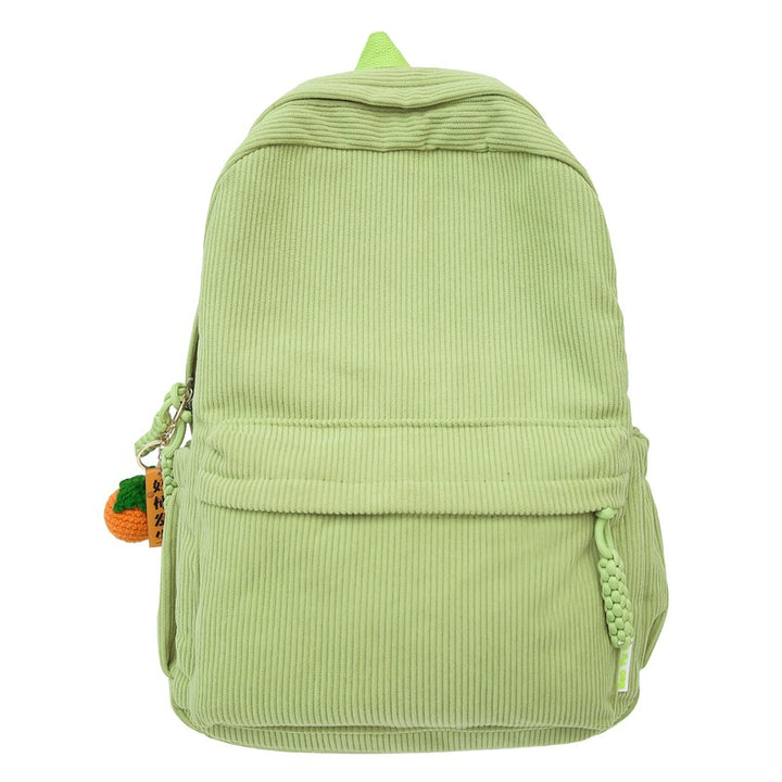 Textured Corduroy Laptop Backpack Bowlift