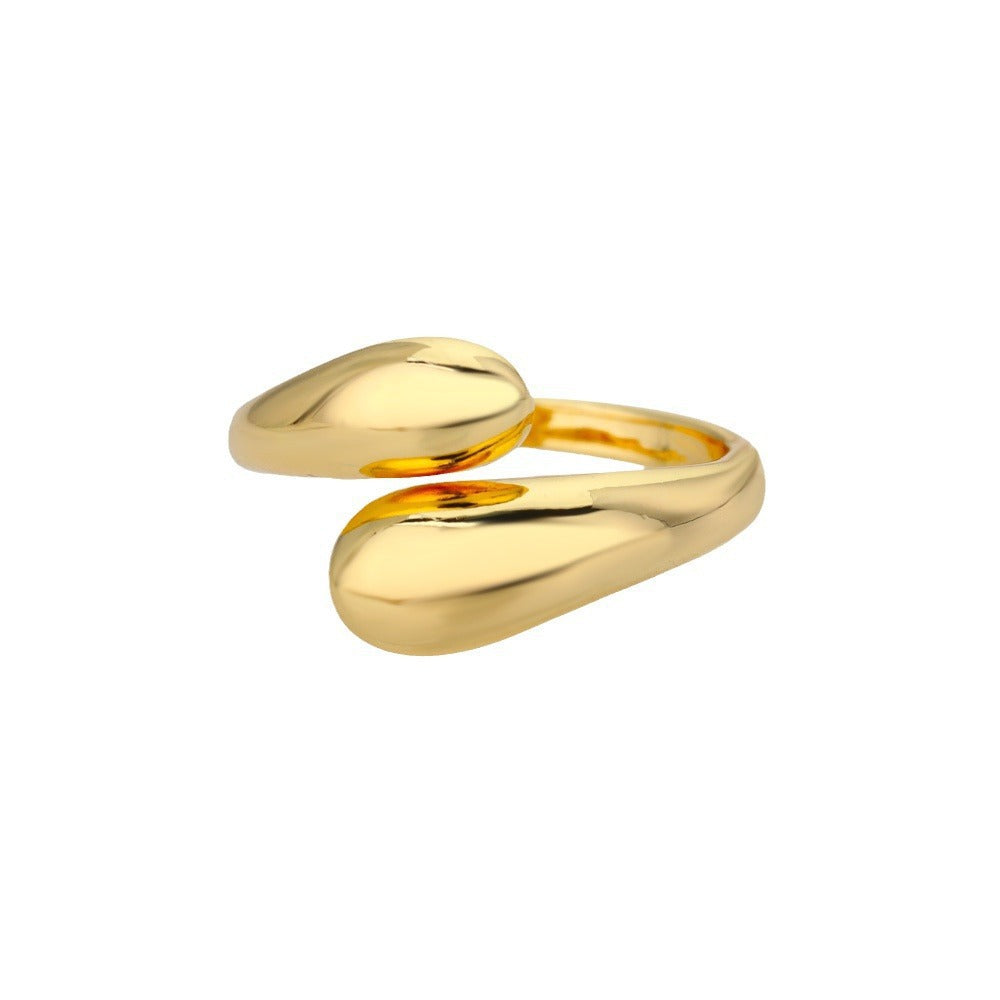 Modern double ring made of stainless steel Bowlift