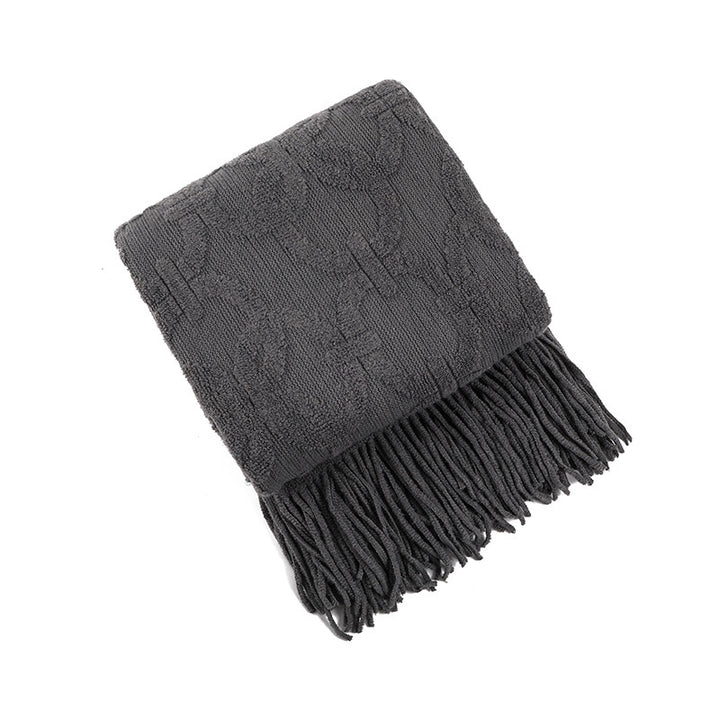 Decorative Fringe Throw Blanket Bowlift