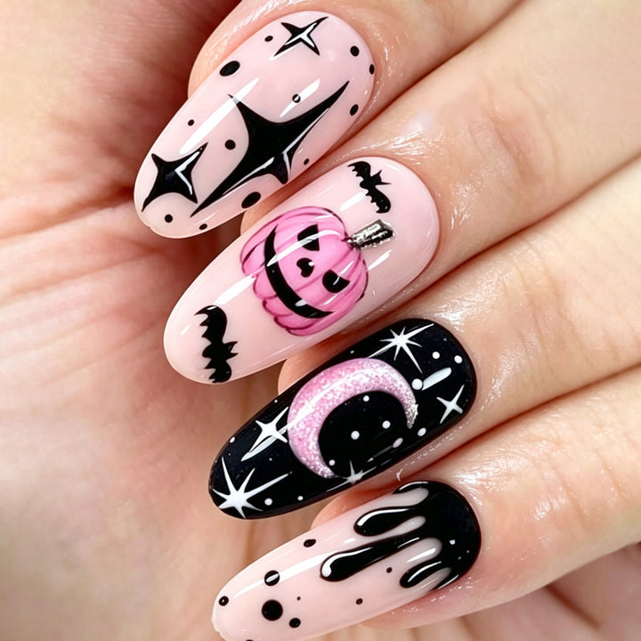 Creative Halloween Design Gel Nails Bowlift