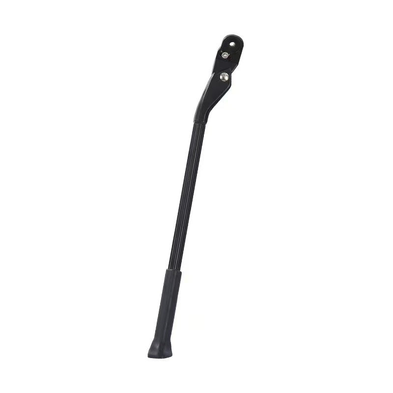 adjustable rear bicycle kickstand with hinged mounting plate and rubber foot Bowlift