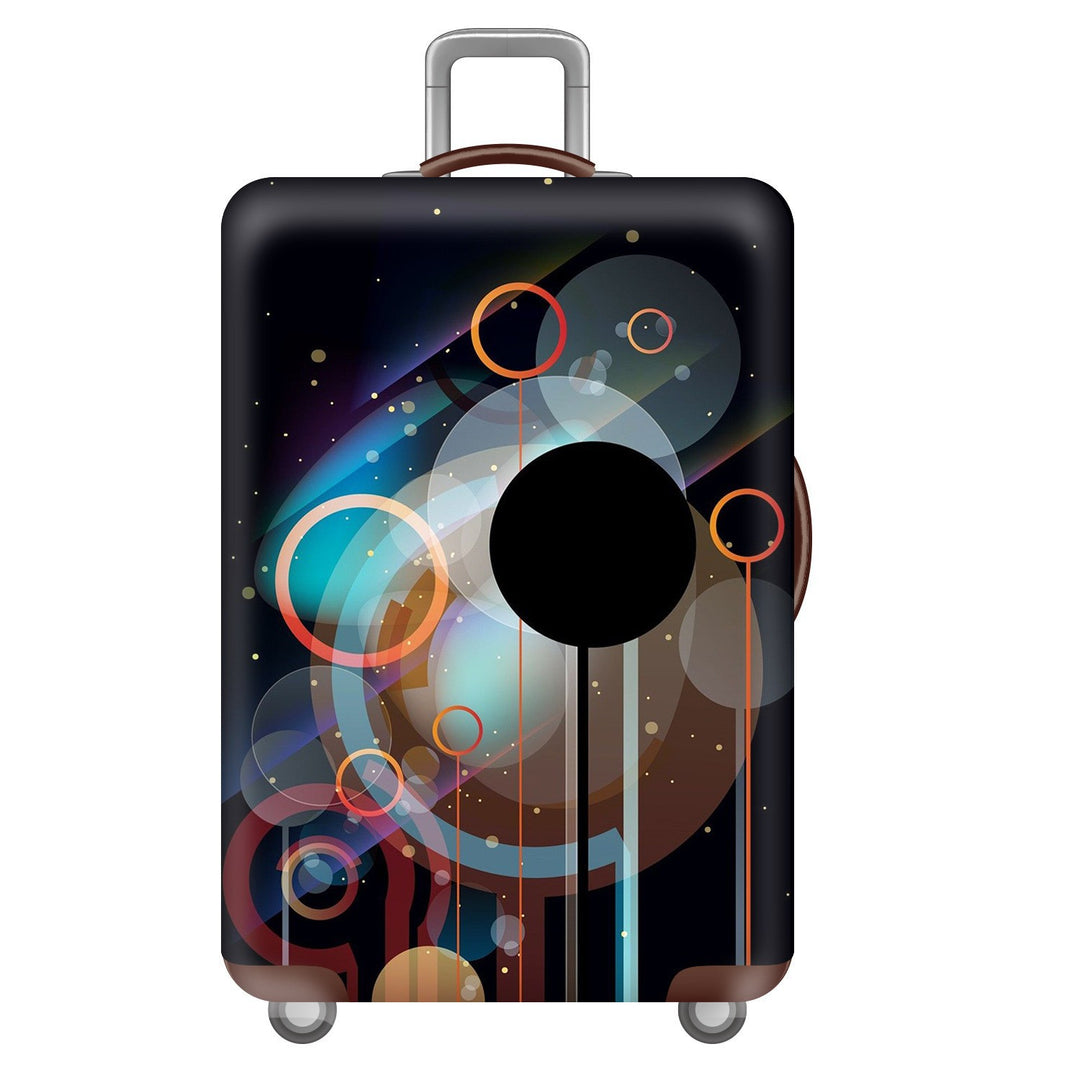 Unisex nan elastic suitcase cover with three-dimensional honeycomb pattern, shock-absorbing stretch protection cover for trolley with zipper Bowlift