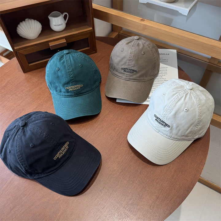Men's Casual Embroidered Cotton Cap Bowlift
