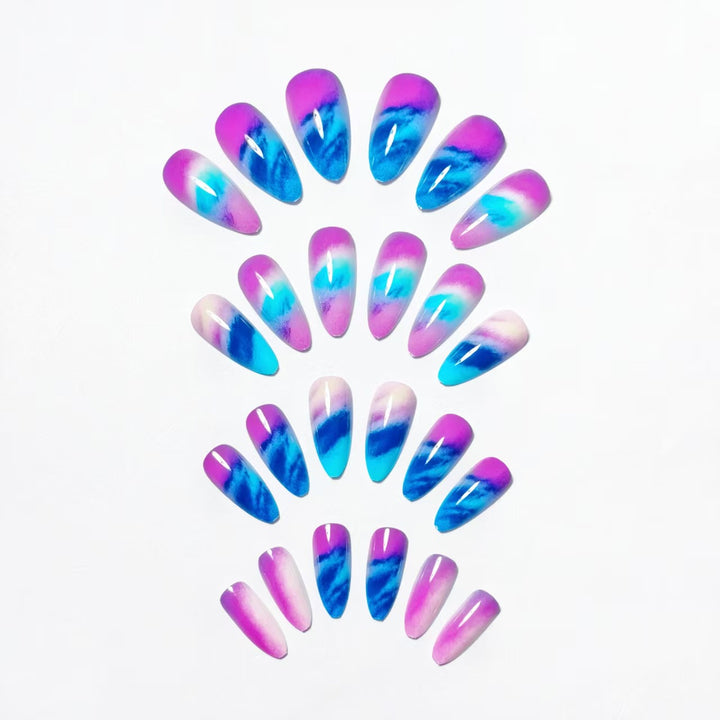 Creative Artificial Nails in Modern Ombre Design Bowlift