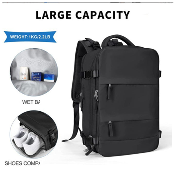 Versatile Travel Backpack with Organizational Compartment Bowlift