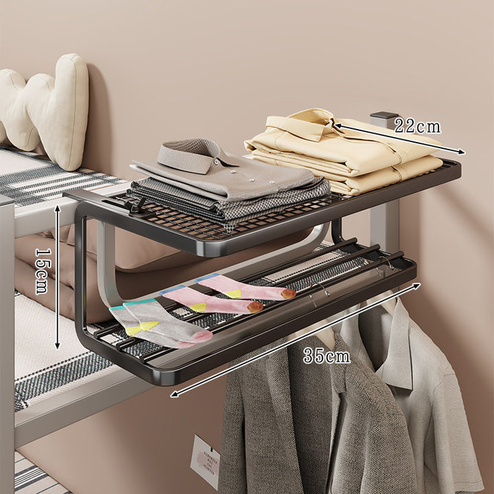 Over-Rail Bed Frame Zigzag Multi-Hanger Clothes Organizer