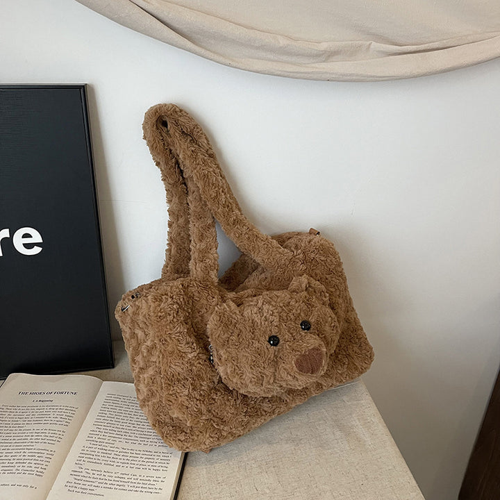 Plush handbag with bear motif Bowlift