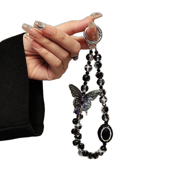 Decorative Butterfly Beaded Charm Keychain Bowlift