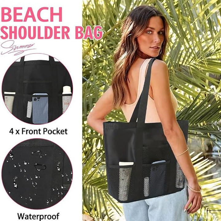 Multifunctional shopping bag with practical outer pockets Bowlift