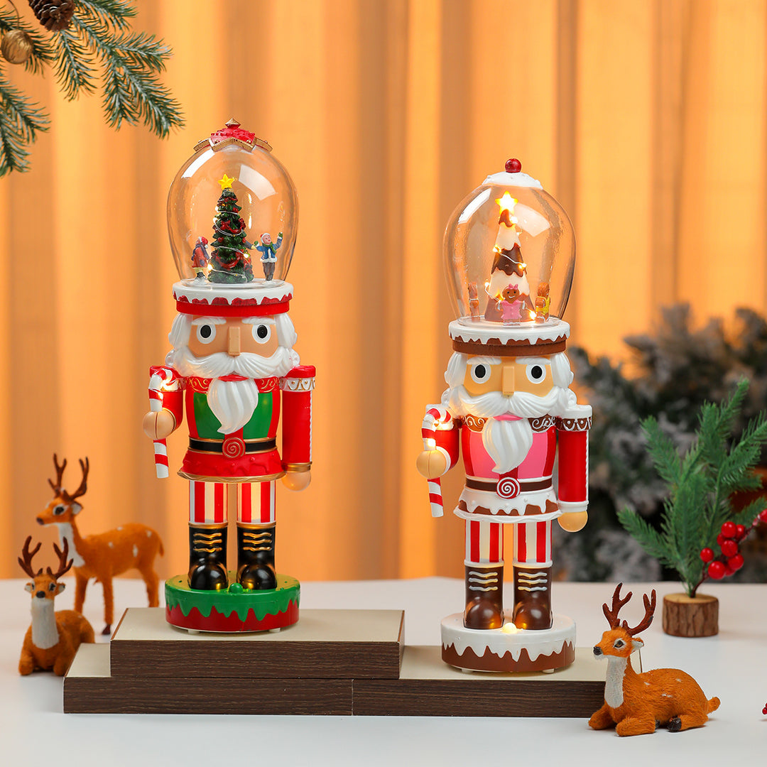 Illuminated Nutcracker Figurine Bowlift