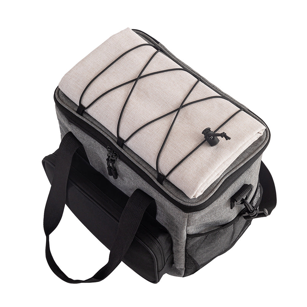 Insulated Lunch Cooler Tote Bag with Front Organizer Pocket and Adjustable Shoulder Strap Bowlift