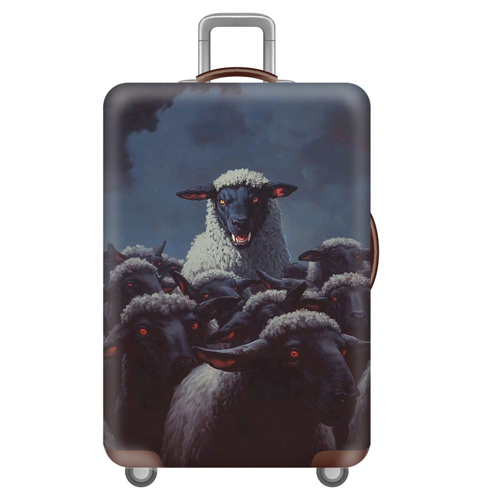 Unisex nan robust Hart shell trolley with lion portrait motif print, shock-resistant ABS polycarbonate shell, multi-wheeled chassis and TSA security lock Bowlift