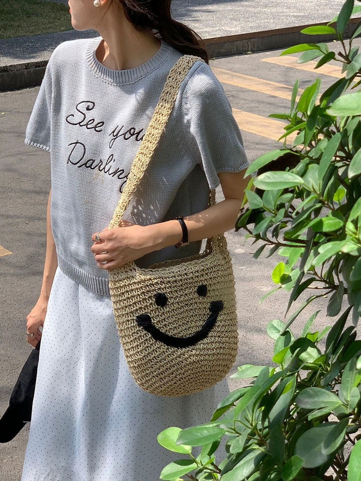 Handbag with Smiling Motif Bowlift