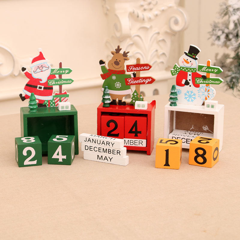 Decorative Wooden Calendar Figurine Bowlift