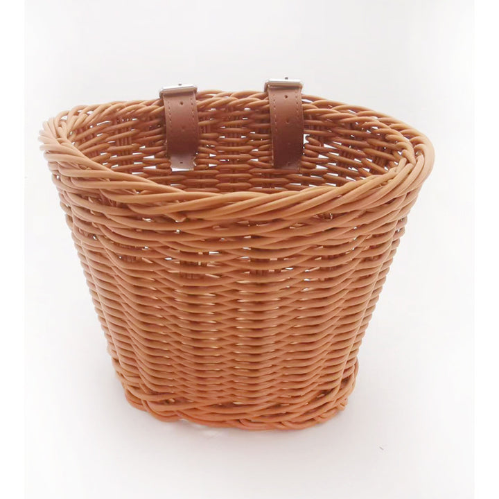 Decorative Woven Storage Basket with Leather Handles Bowlift
