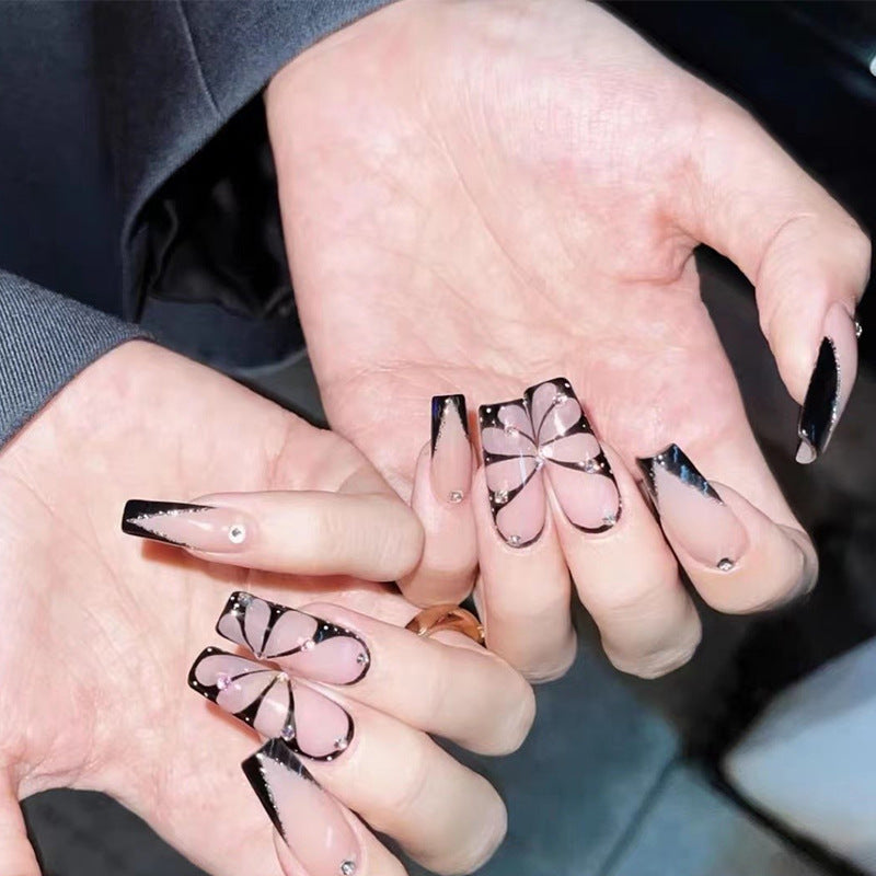 Artistic Butterfly Press-On Nail Tips Bowlift