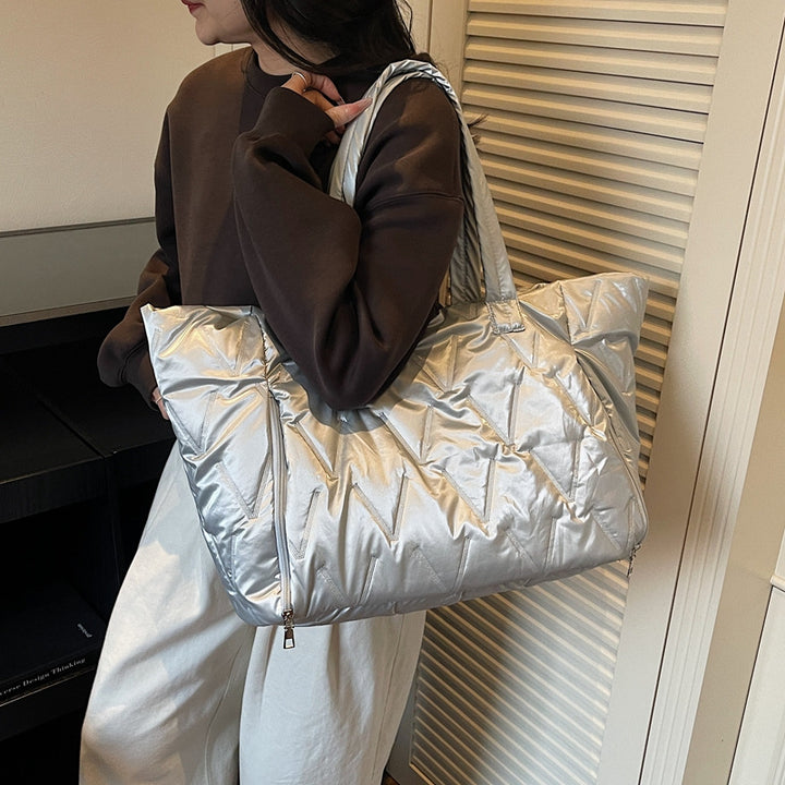 Spacious Quilted Travel Tote Bowlift