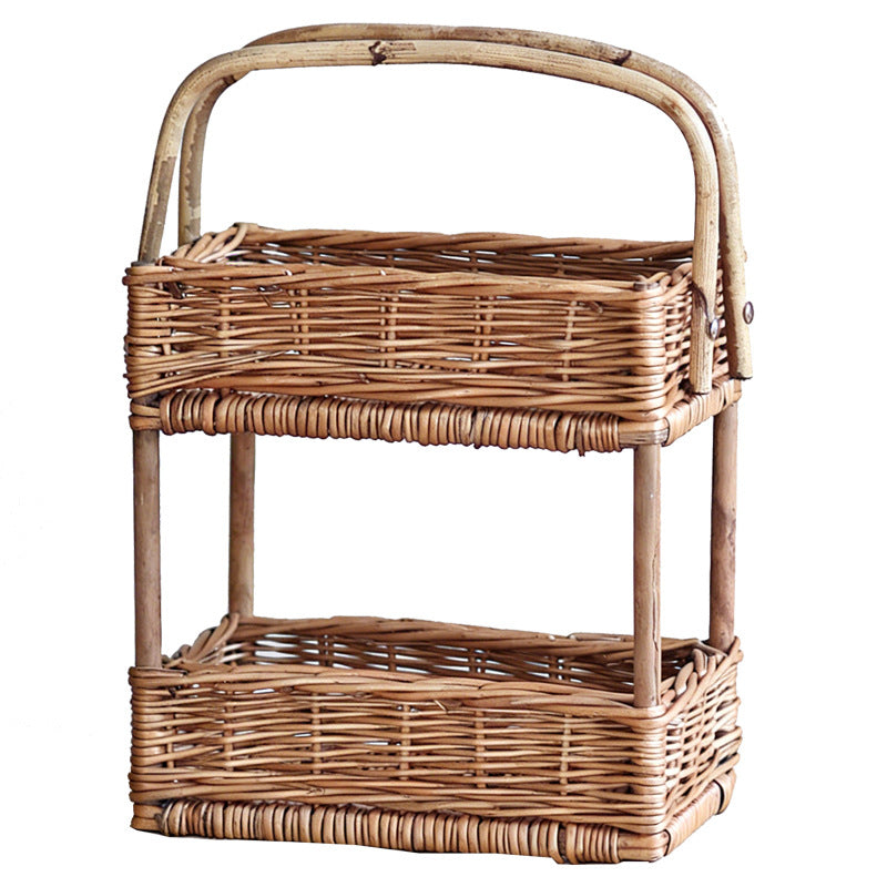 Braided storage basket with handle Bowlift