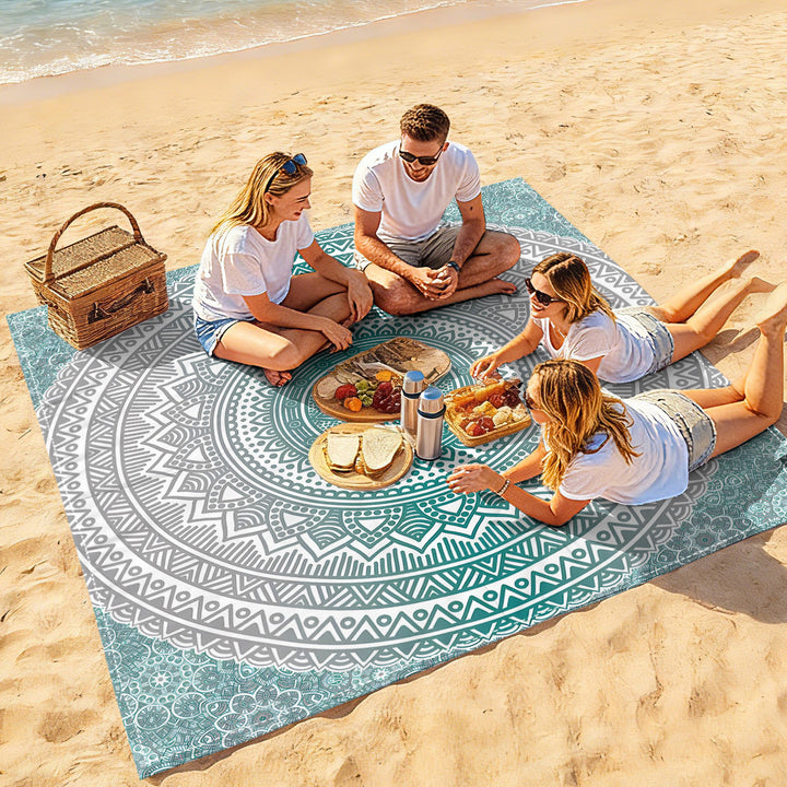 Mandala Design Beach Mat Bowlift