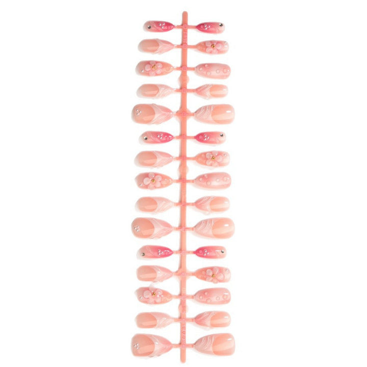 Decorative Floral Design Press-On Nail Set