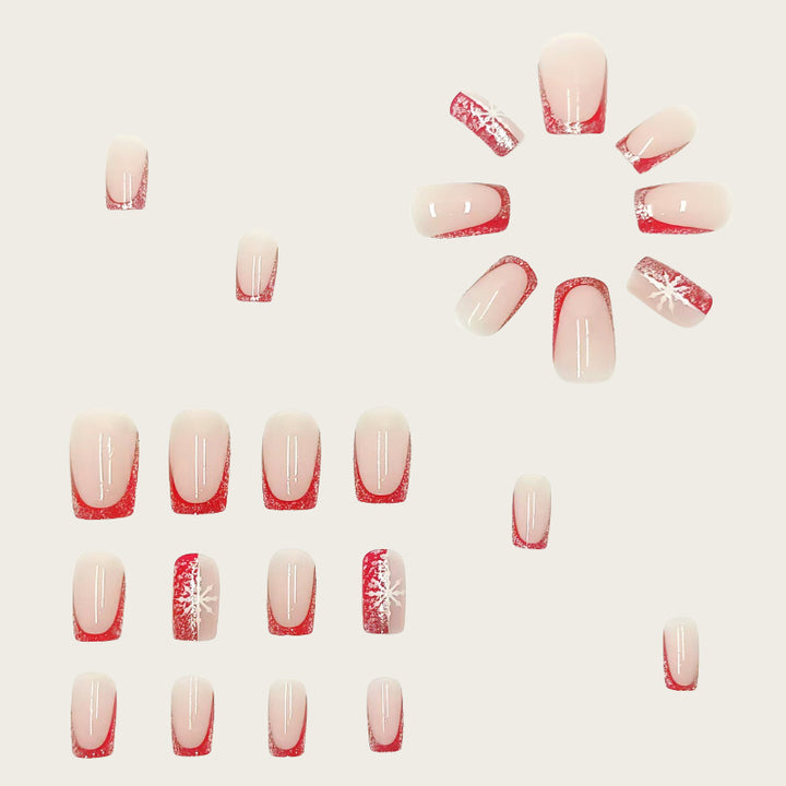 Elegant artificial nails with festive glitter accent Bowlift