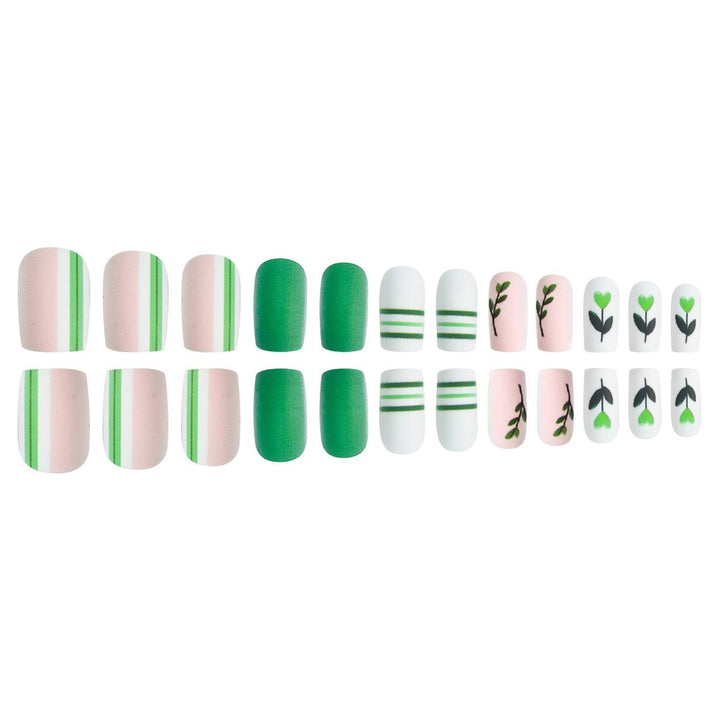 Artistic Botanical Press-On Nail Art Set Bowlift