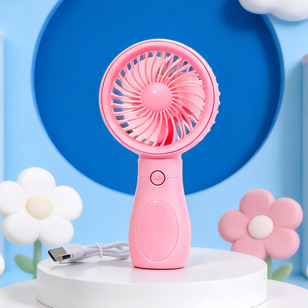 Ladies Portable Mini Hand Fan with Rechargeable USB Connection Bowlift
