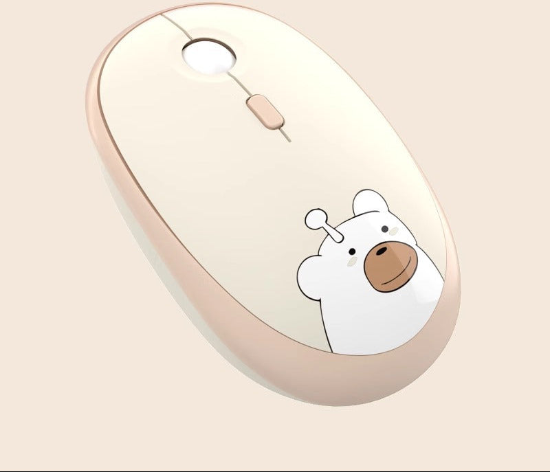 Cute Cartoon Wireless Mouse Bowlift