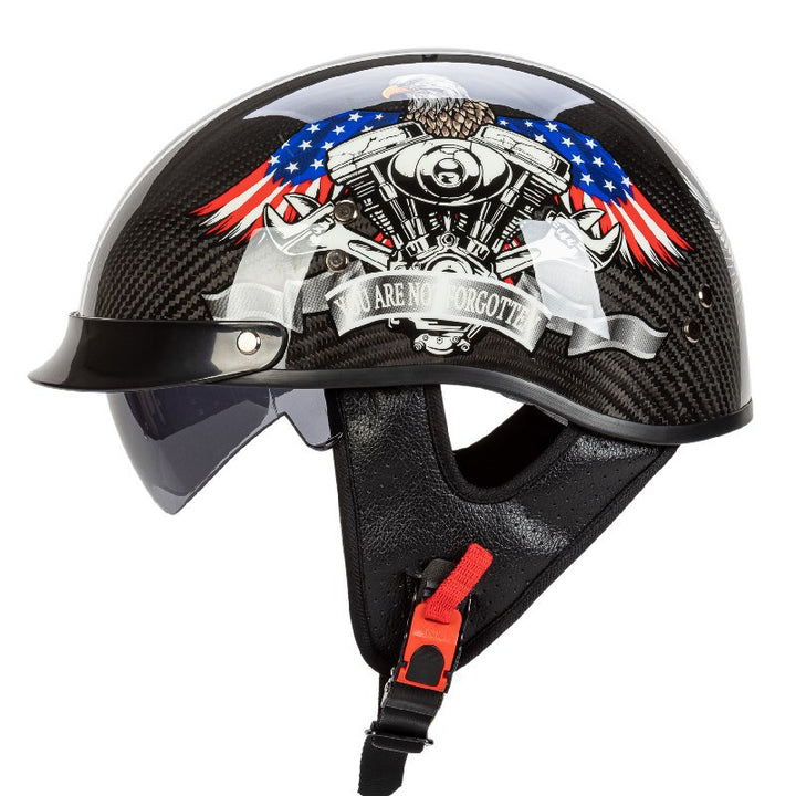 Graphic Safety Skull Design Motorcycle Helmet Bowlift