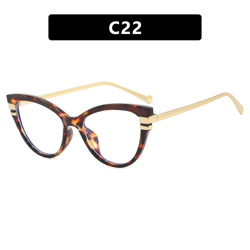 Ladies Cat-Eye Sunglasses with Elegant Metal Accents Bowlift