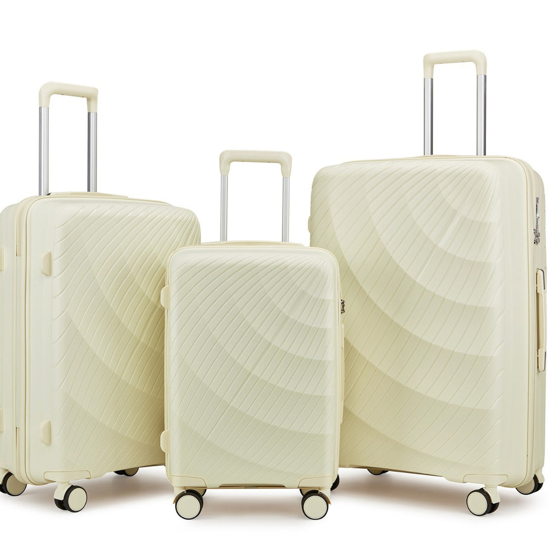 Unisex Premium Textured Hard Shell Luggage Set Bowlift