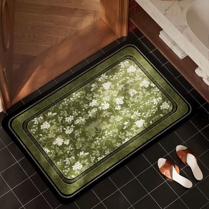 Floral Pattern Non-Slip Bath Mat