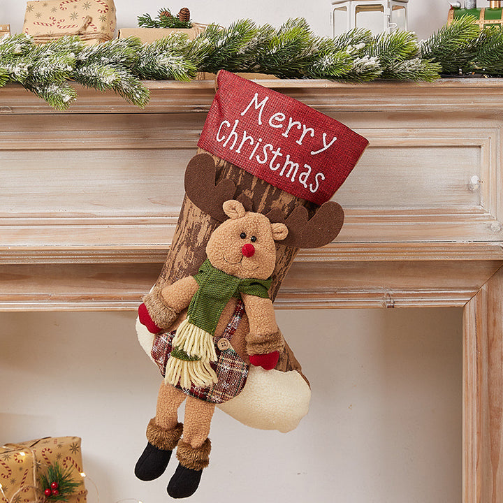 Festive Christmas stocking with nostalgic design Bowlift
