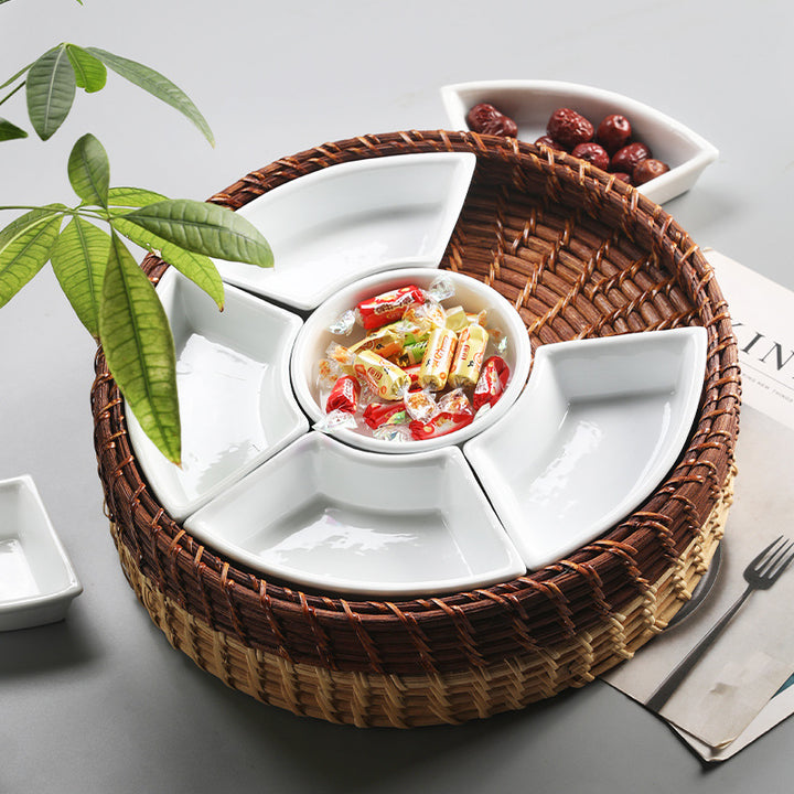 Multi-Compartment Serving Platter Bowlift