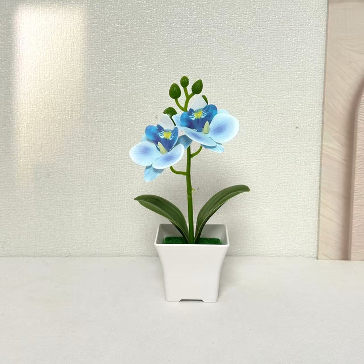Elegant Artificial Orchid Plant Display for Indoor Decor